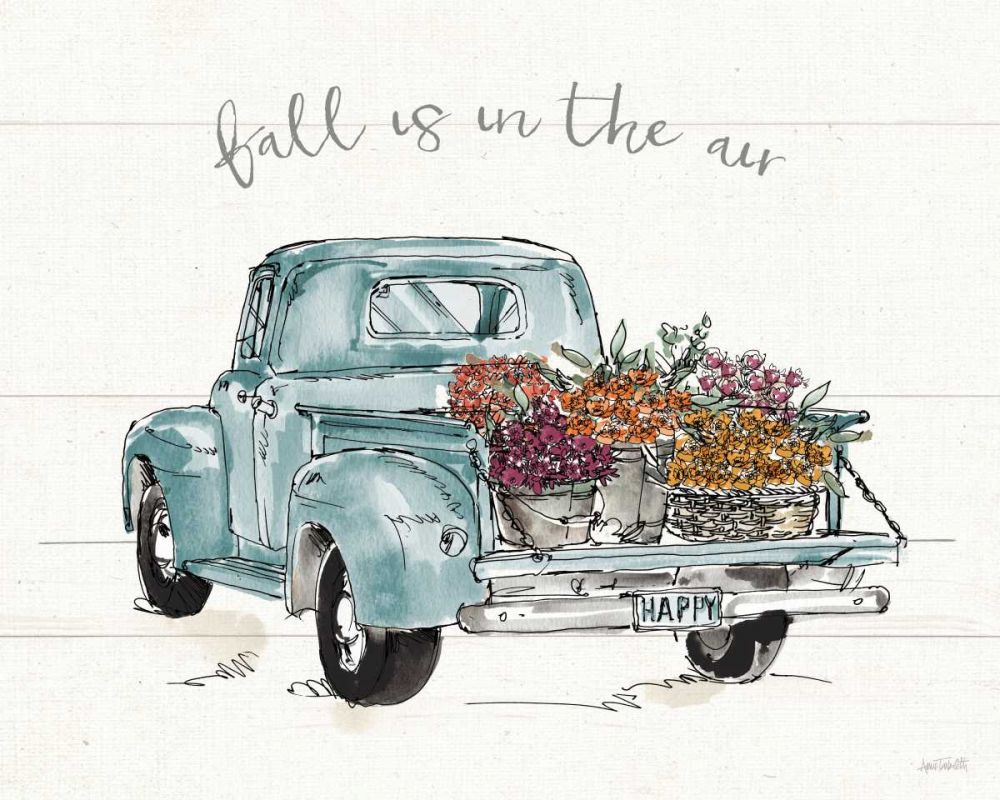 Modern Farmhouse IX Blue Truck art print by Anne Tavoletti for $57.95 CAD