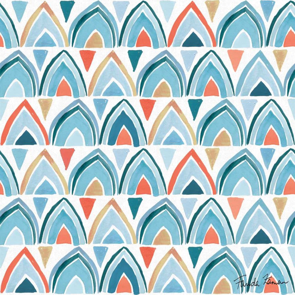 Whale Tale Pattern IV art print by Farida Zaman for $57.95 CAD