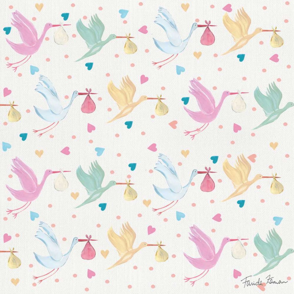 Happy Baby Pattern VI art print by Farida Zaman for $57.95 CAD
