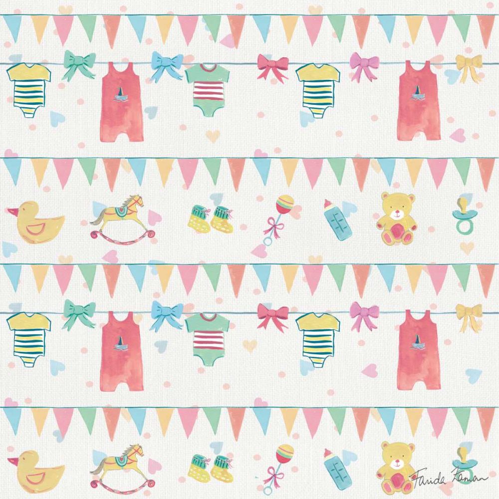 Happy Baby Pattern VIIA art print by Farida Zaman for $57.95 CAD