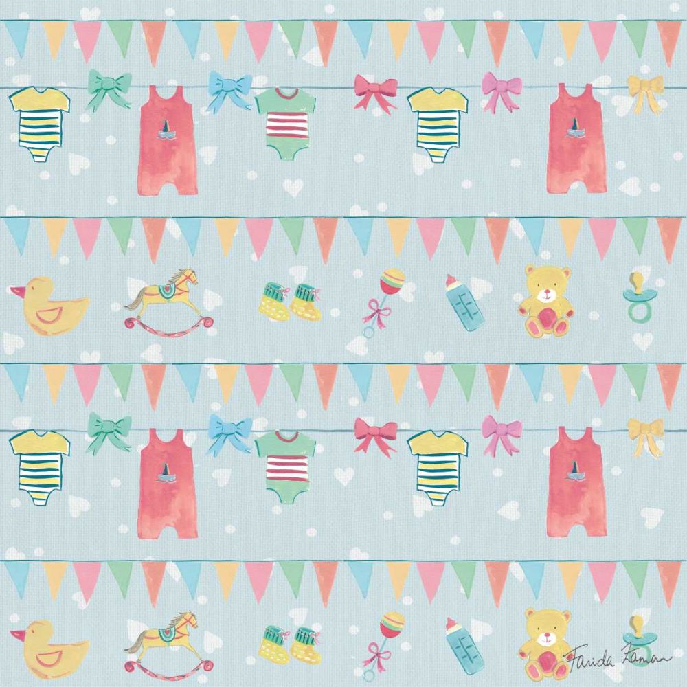 Happy Baby Pattern VIIC art print by Farida Zaman for $57.95 CAD
