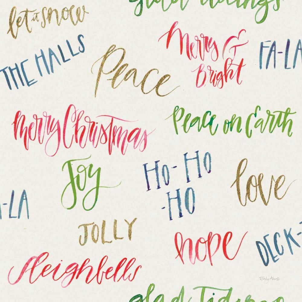 Christmas Critters Bright Pattern IB art print by Emily Adams for $57.95 CAD