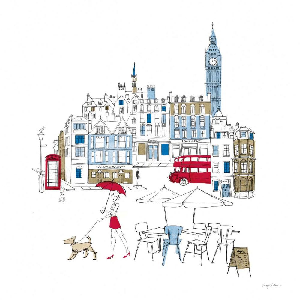 World Cafe I London Color art print by Avery Tillmon for $57.95 CAD