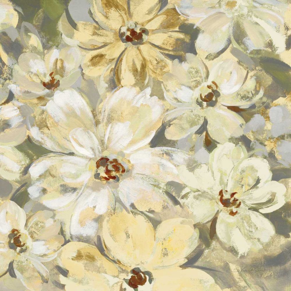 Scattered Spring Petals Neutral Gray Crop art print by Silvia Vassileva for $57.95 CAD
