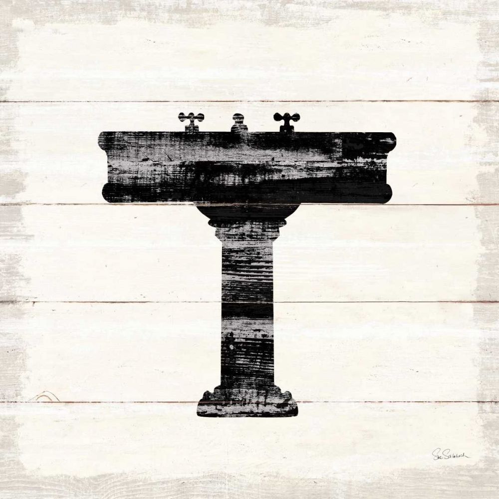 Shiplap Bath II art print by Sue Schlabach for $57.95 CAD