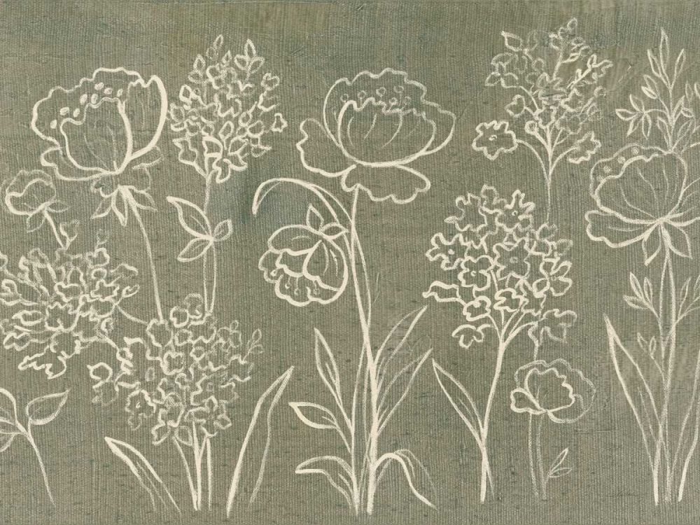 Sage Floral I Crop art print by Silvia Vassileva for $57.95 CAD