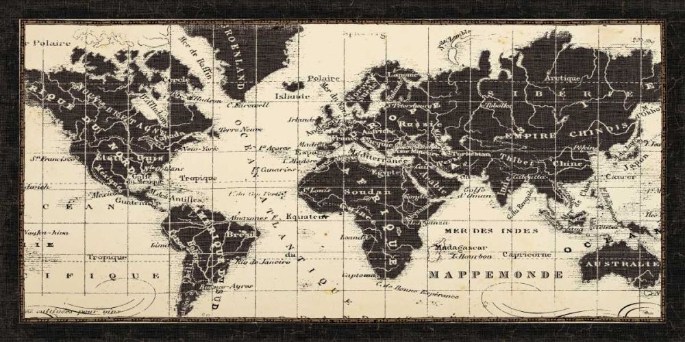 Old World Map Parchment art print by Pela Studio for $57.95 CAD
