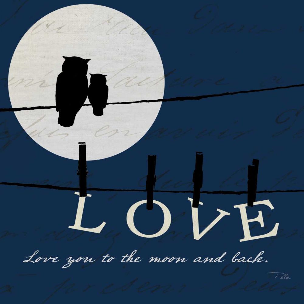 Moon Love I Indigo art print by Pela for $57.95 CAD
