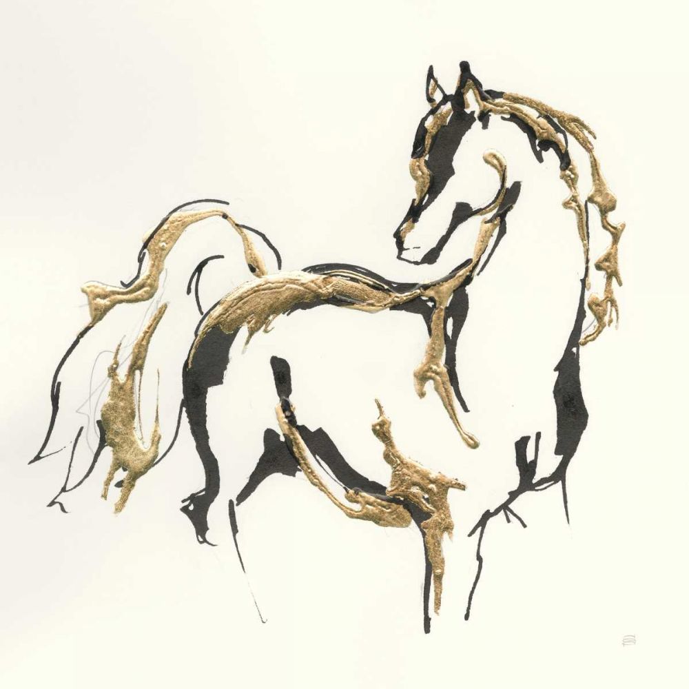 Golden Horse VIII art print by Chris Paschke for $57.95 CAD
