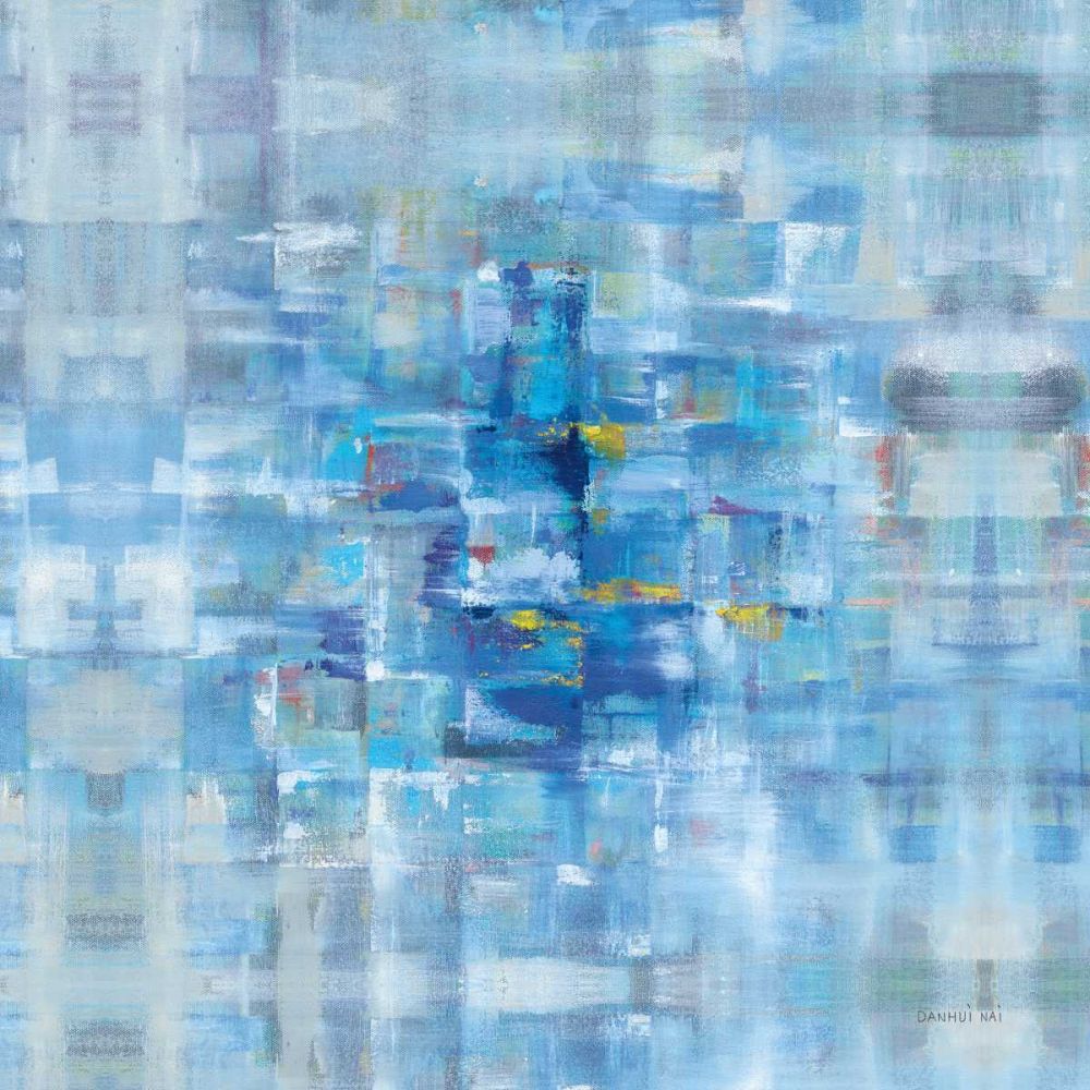 Abstract Squares Blue art print by Danhui Nai for $57.95 CAD