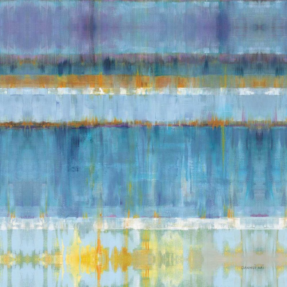 Abstract Stripes Blue art print by Danhui Nai for $57.95 CAD