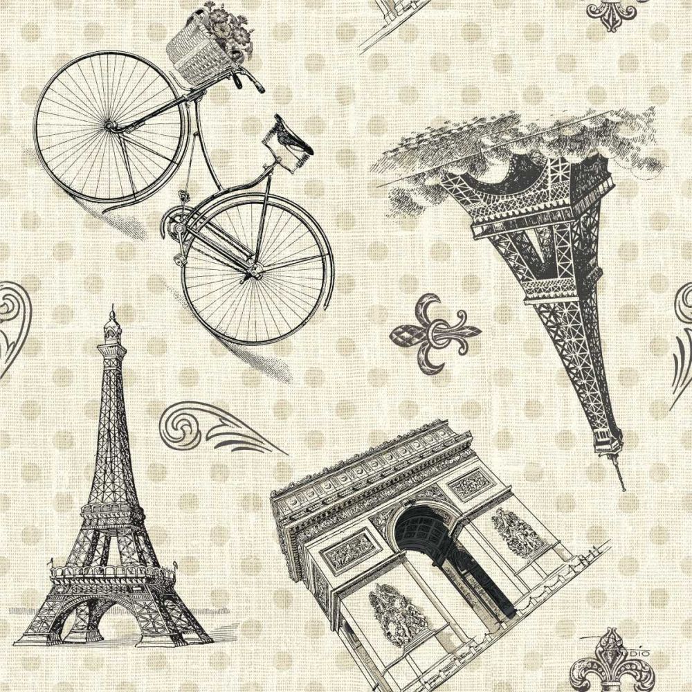 Paris Farmhouse Pattern IA art print by Pela Studio for $57.95 CAD