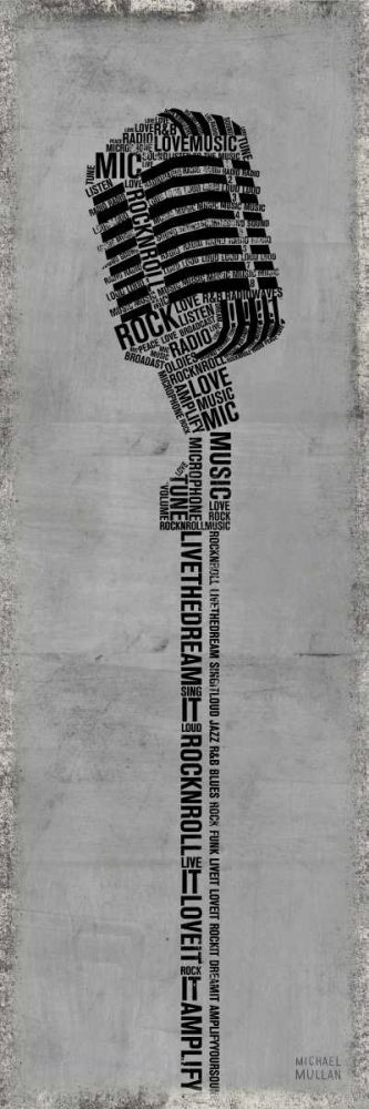 Type Mic Gray art print by Michael Mullan for $57.95 CAD