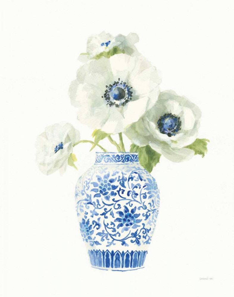 Floral Chinoiserie White II art print by Danhui Nai for $57.95 CAD