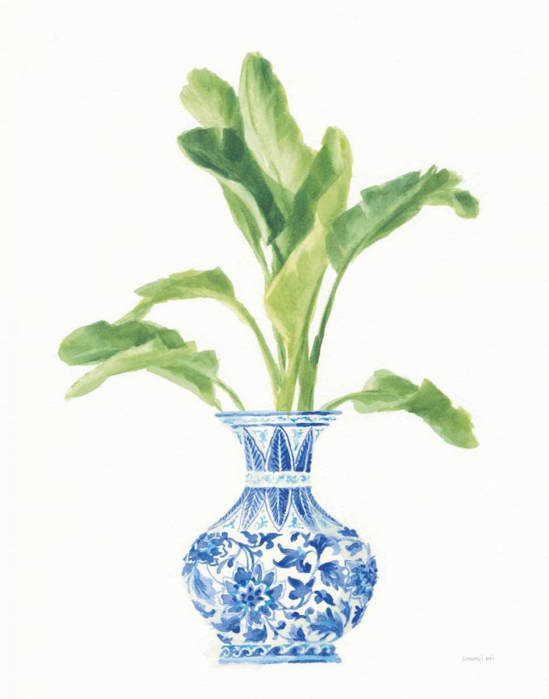 Palm Chinoiserie White I art print by Danhui Nai for $57.95 CAD