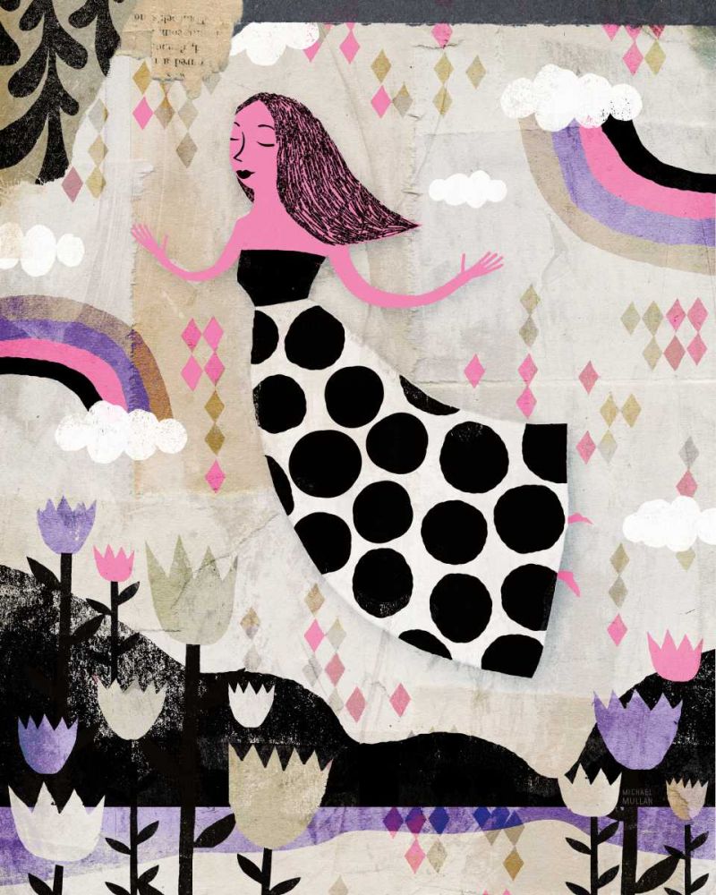 Lucy in the Sky Pink Purple art print by Michael Mullan for $57.95 CAD