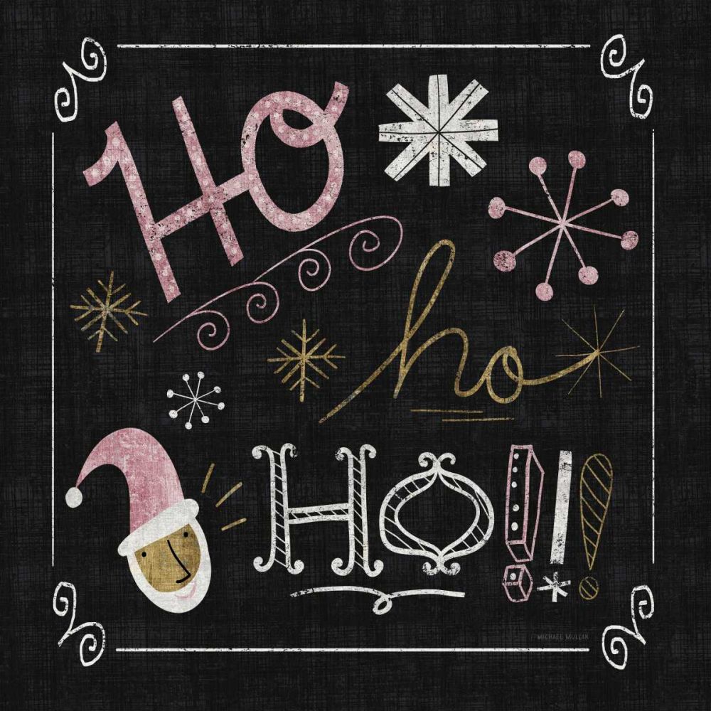 Quirky Christmas Santa Metallic art print by Michael Mullan for $57.95 CAD