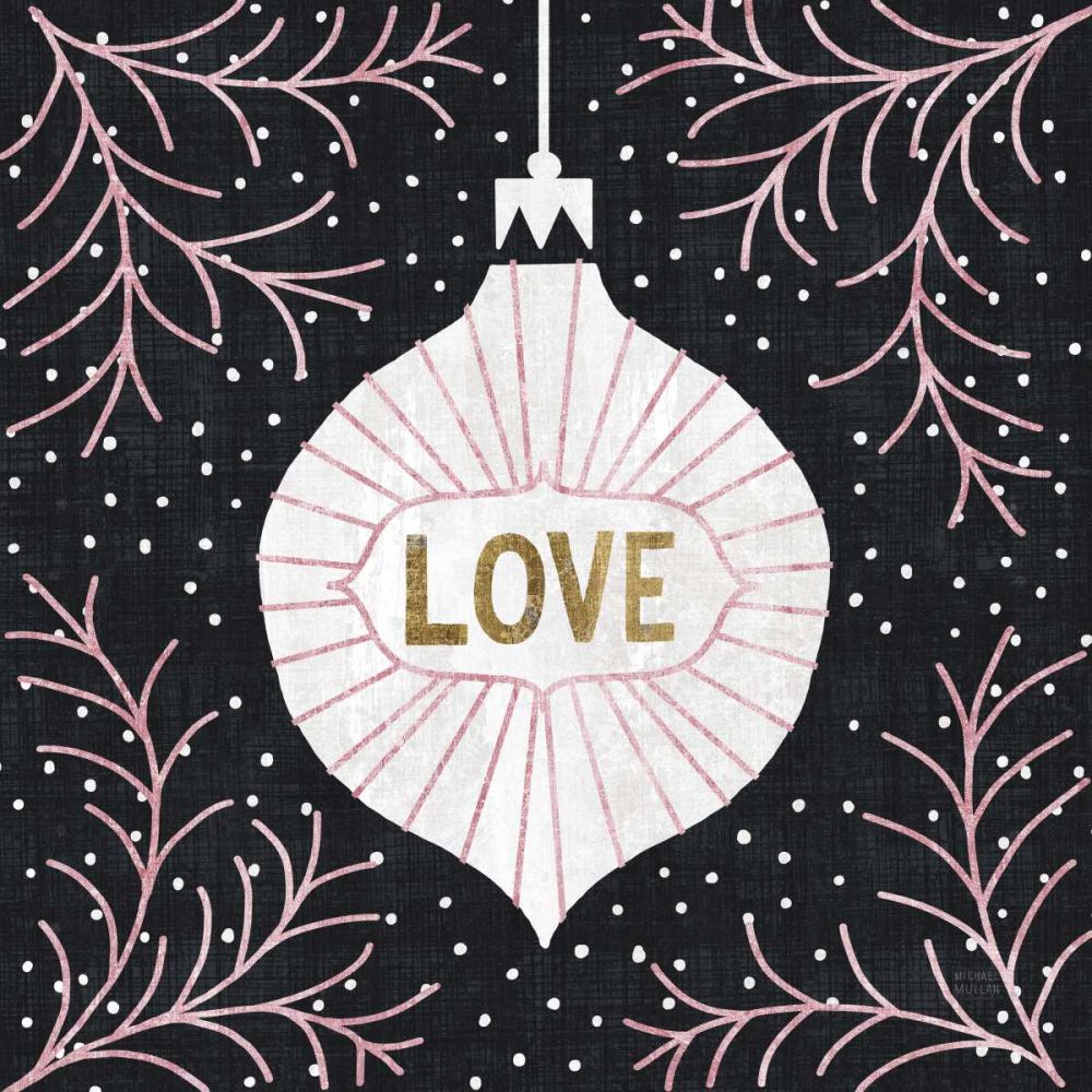 Jolly Holiday Ornaments Love Metallic art print by Michael Mullan for $57.95 CAD