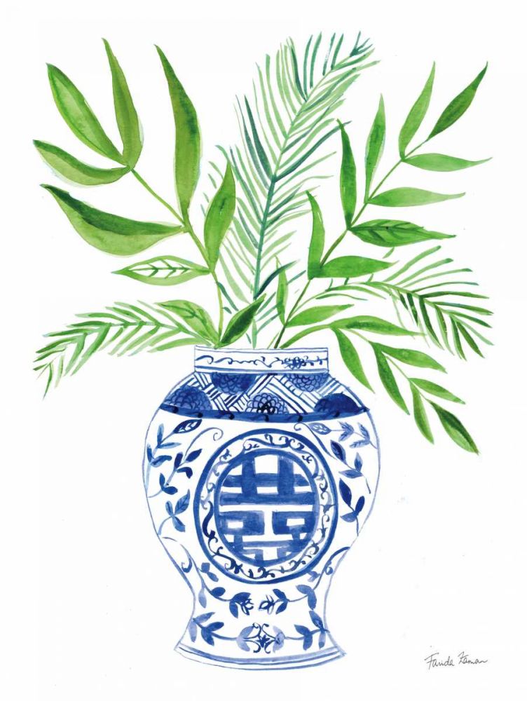 Elegant Chinoiserie II White art print by Farida Zaman for $57.95 CAD