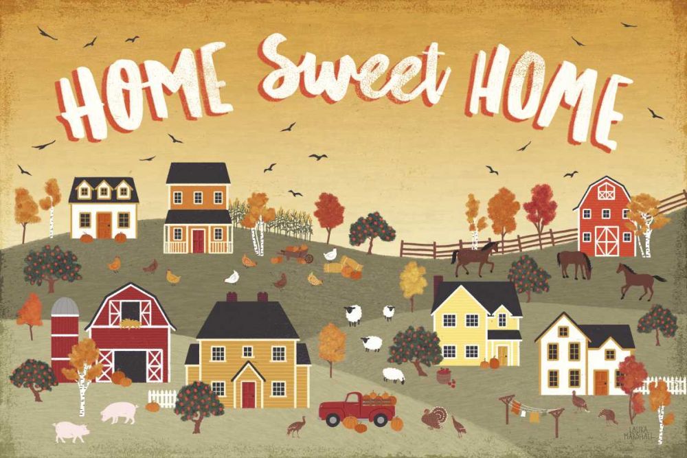 Harvest Village II art print by Laura Marshall for $57.95 CAD