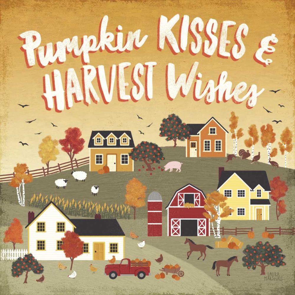 Harvest Village IV art print by Laura Marshall for $57.95 CAD