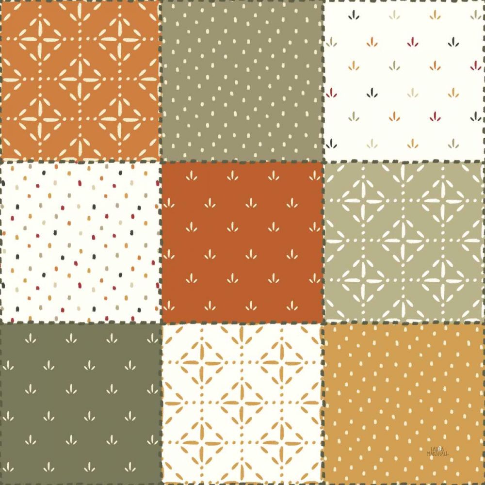 Harvest Village Pattern II art print by Laura Marshall for $57.95 CAD