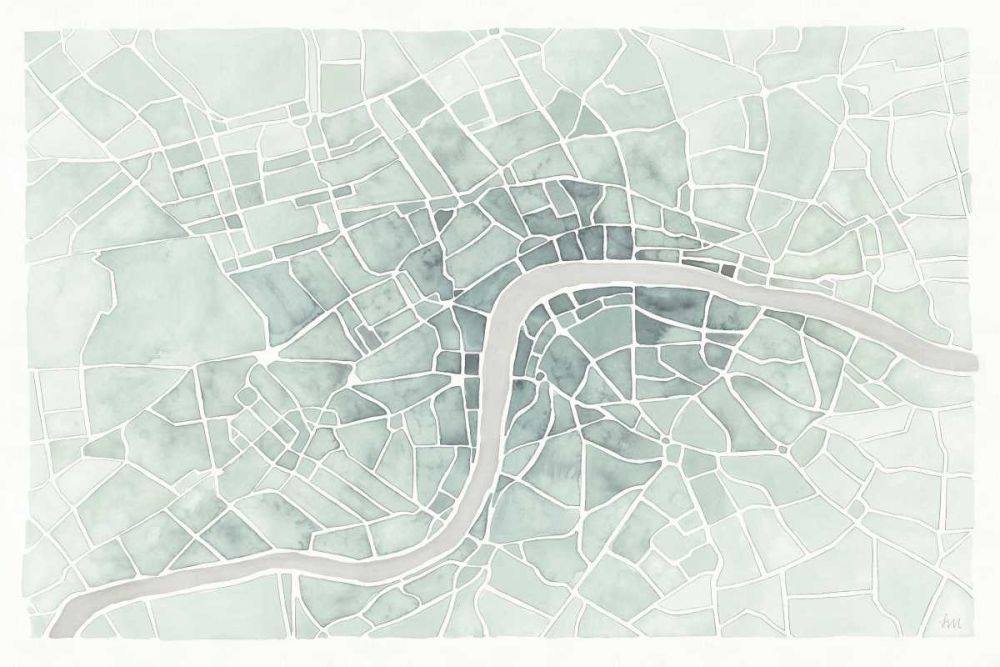 Watercolor Wanderlust London Mint art print by Laura Marshall for $57.95 CAD