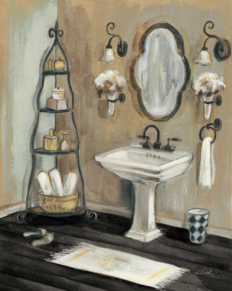 French Bath I Black art print by Silvia Vassileva for $57.95 CAD