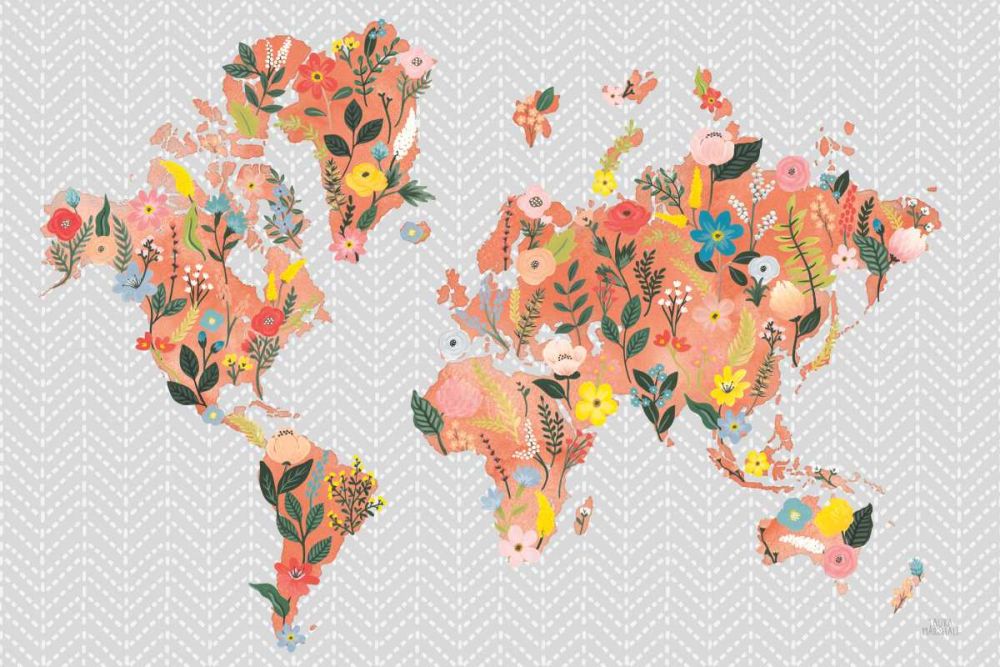 Wild Garden World Gray art print by Laura Marshall for $57.95 CAD