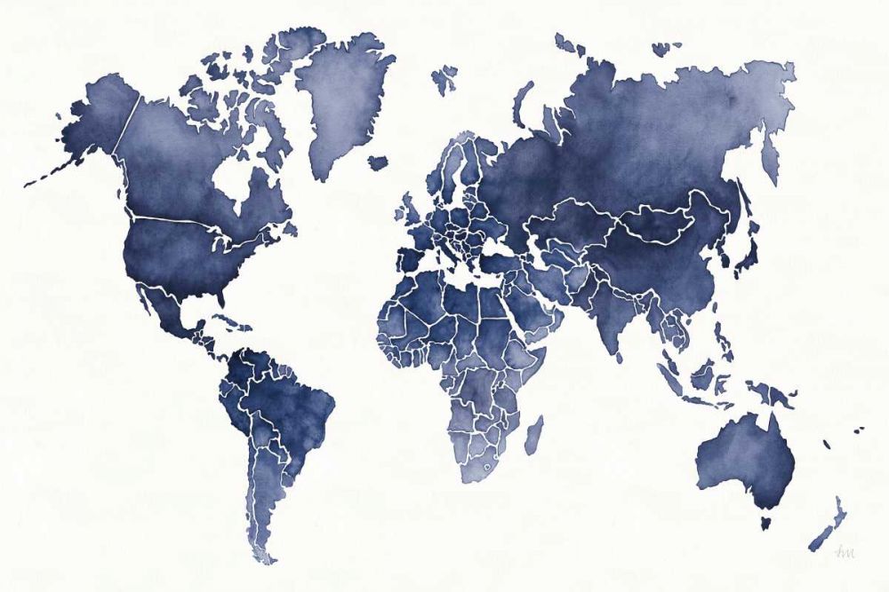 Watercolor Wanderlust Indigo art print by Laura Marshall for $57.95 CAD