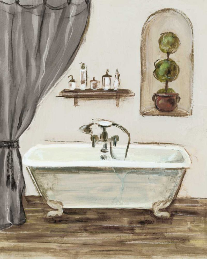 Tuscan Bath I Greige art print by Silvia Vassileva for $57.95 CAD