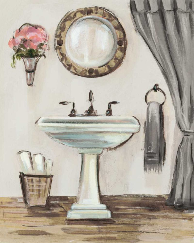Tuscan Bath IV Greige art print by Silvia Vassileva for $57.95 CAD