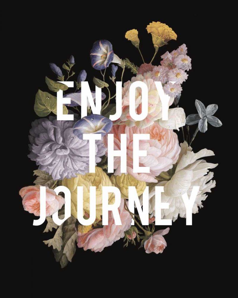 Floral Sentiment II Black Crop art print by Wild Apple Portfolio for $57.95 CAD