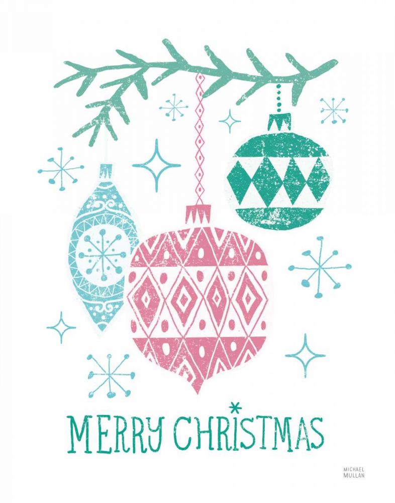 Merry Christmastime Ornament Vintage art print by Michael Mullan for $57.95 CAD