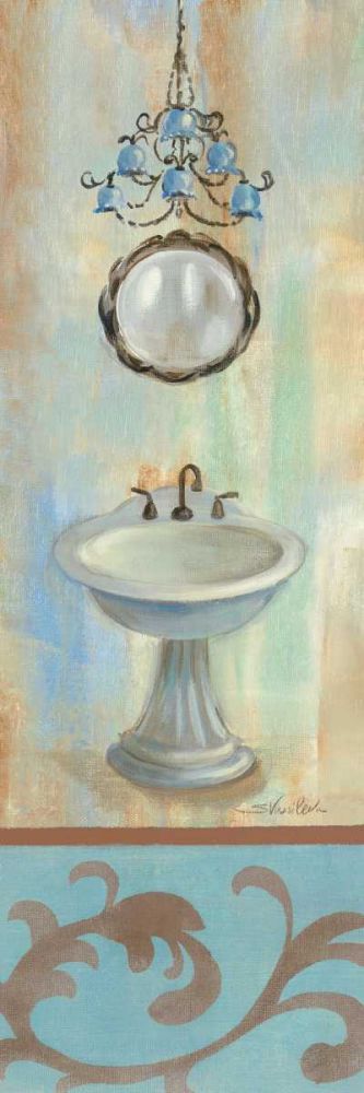 French Bathroom in Blue II art print by Silvia Vassileva for $57.95 CAD