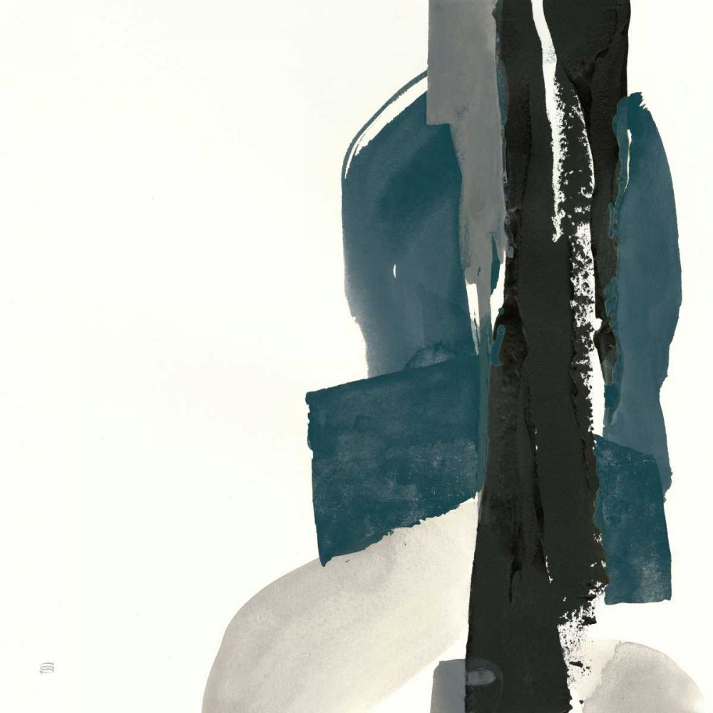 Black and Dark Teal I art print by Chris Paschke for $57.95 CAD