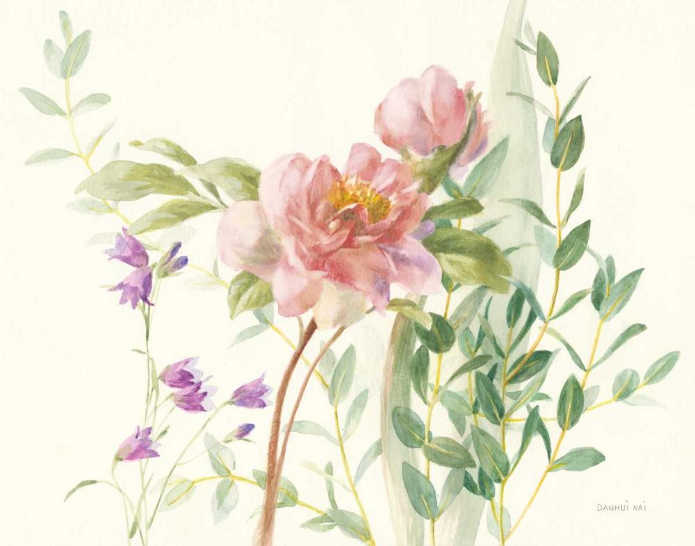 Flourish I Light Pink Crop art print by Danhui Nai for $57.95 CAD
