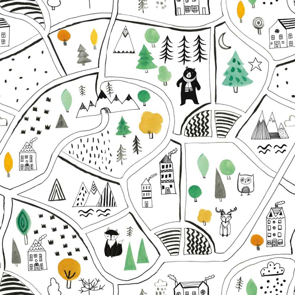 Neighborhood Pals Pattern II art print by Farida Zaman for $57.95 CAD