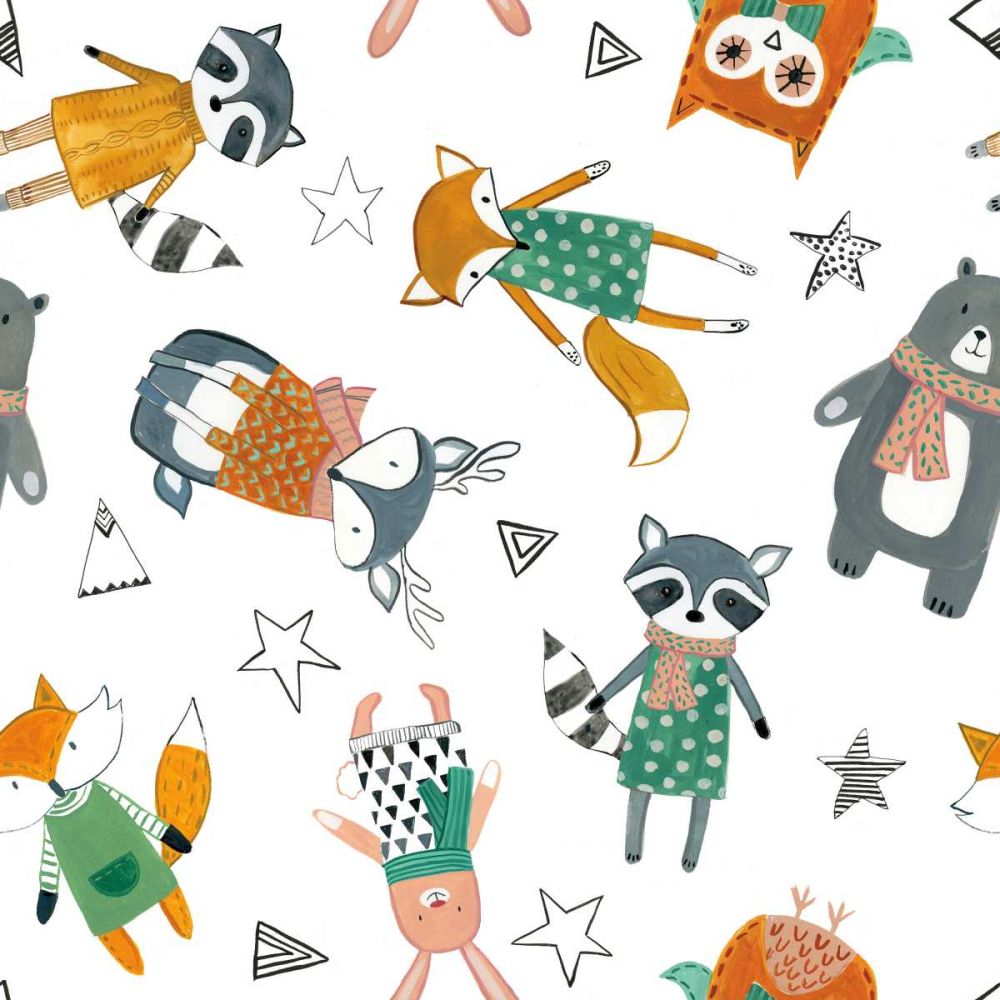 Neighborhood Pals Pattern VIA art print by Farida Zaman for $57.95 CAD
