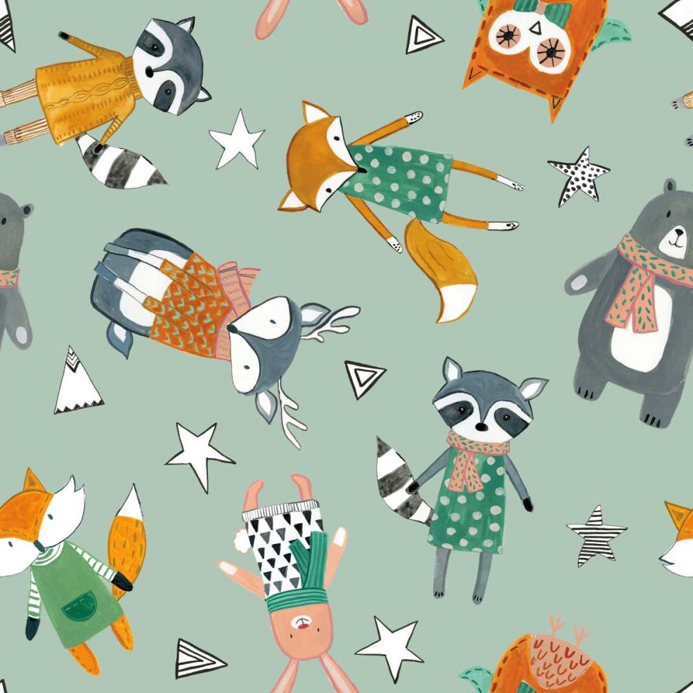 Neighborhood Pals Pattern VIB art print by Farida Zaman for $57.95 CAD