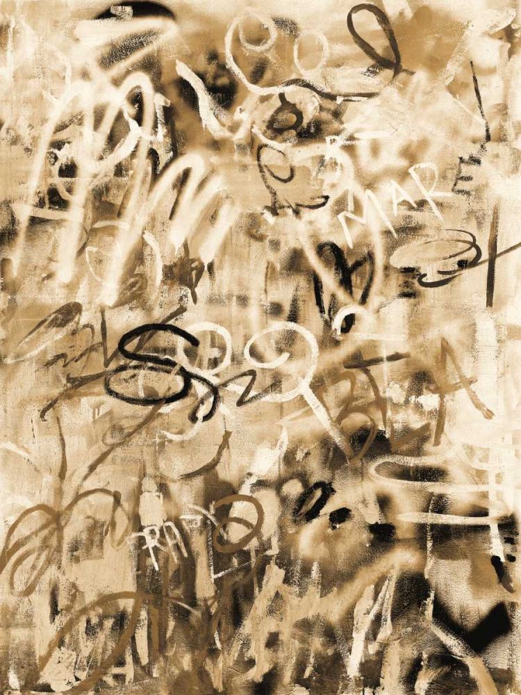 Graffiti Love Sepia art print by Danhui Nai for $57.95 CAD