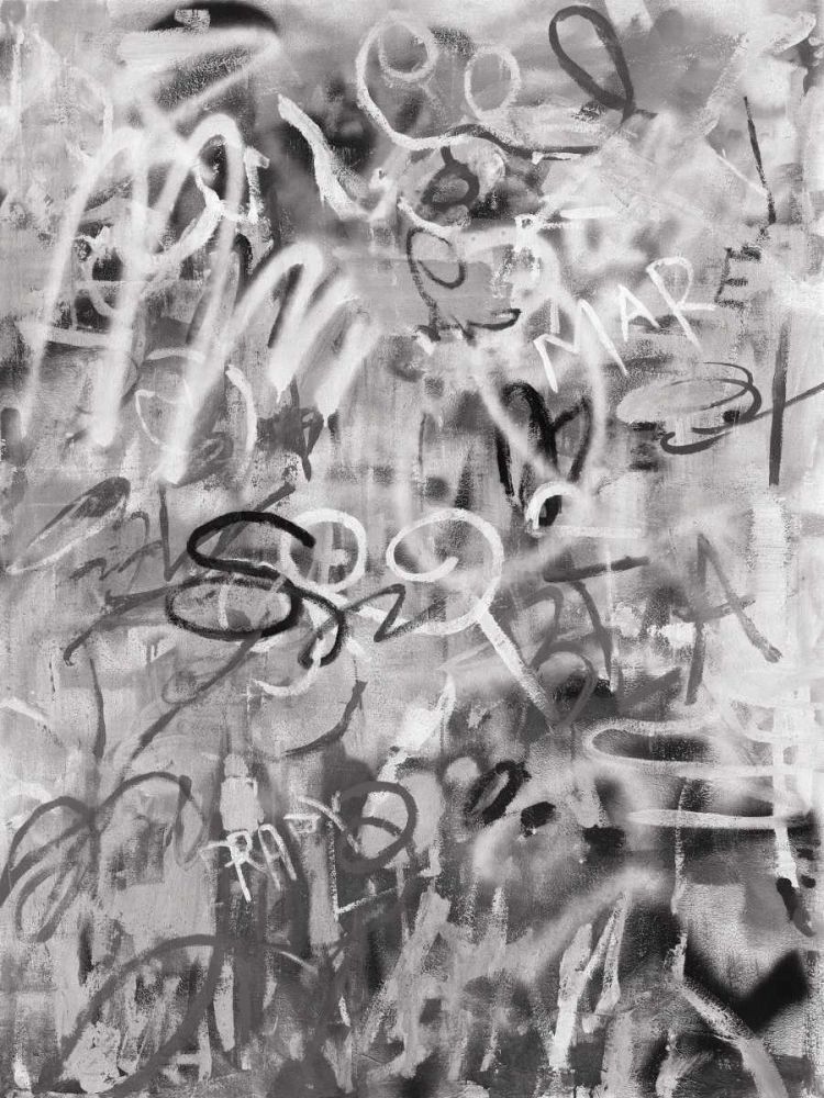 Graffiti Love Monochromatic art print by Danhui Nai for $57.95 CAD