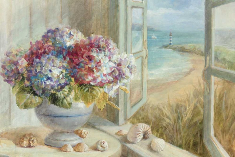 Coastal Hydrangea WAG art print by Danhui Nai for $57.95 CAD
