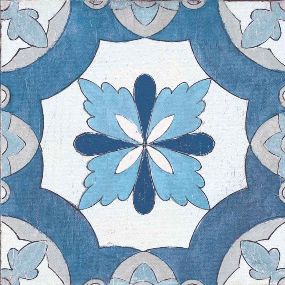 Gypsy Wall Tile 8 Blue Gray art print by Silvia Vassileva for $57.95 CAD