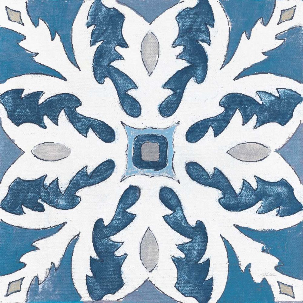 Gypsy Wall Tile 10 Blue Gray art print by Silvia Vassileva for $57.95 CAD