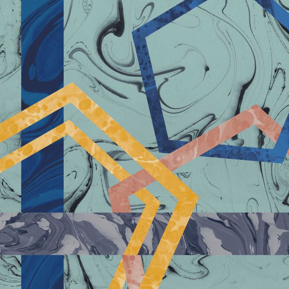 Terrazzo I Blue art print by Wild Apple Portfolio for $57.95 CAD