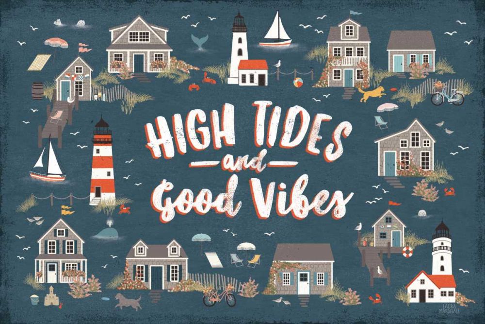 Seaside Village IV art print by Laura Marshall for $57.95 CAD