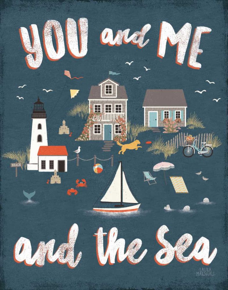 Seaside Village V art print by Laura Marshall for $57.95 CAD