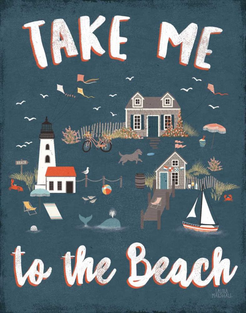 Seaside Village VI art print by Laura Marshall for $57.95 CAD