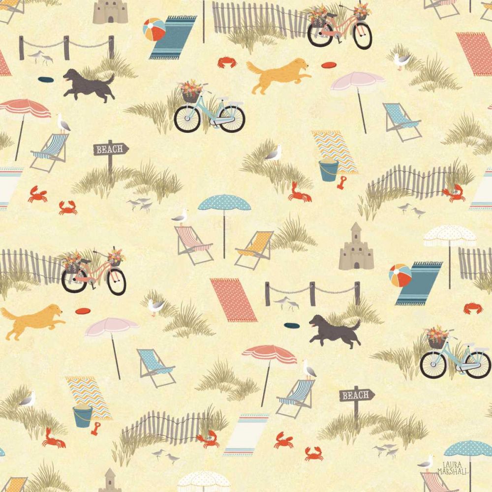 Seaside Village Pattern VI art print by Laura Marshall for $57.95 CAD